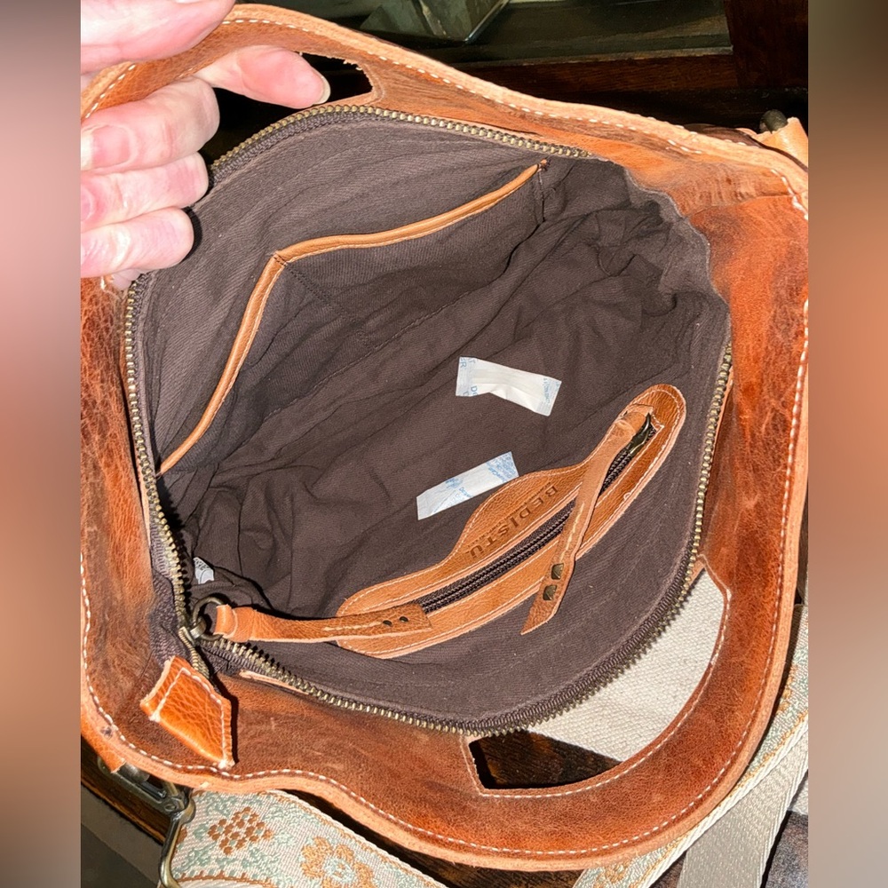 NWOT Bed Stu Orchid Leather Satchel Handbag Crossbody Bag Tan Rustic MSRP $280 - Picture 11 of 14